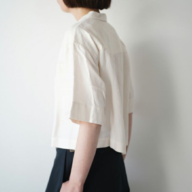 ル グラジック le glazik オープン カラー シャツ IVORY LE GLAZIK | LRC OPEN COLLAR SHIRT (ivory) size 36 | ル