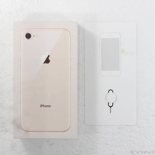 中古品〕 iPhone8 64GB ゴールド MQ7A2J／A SIMフリー【381