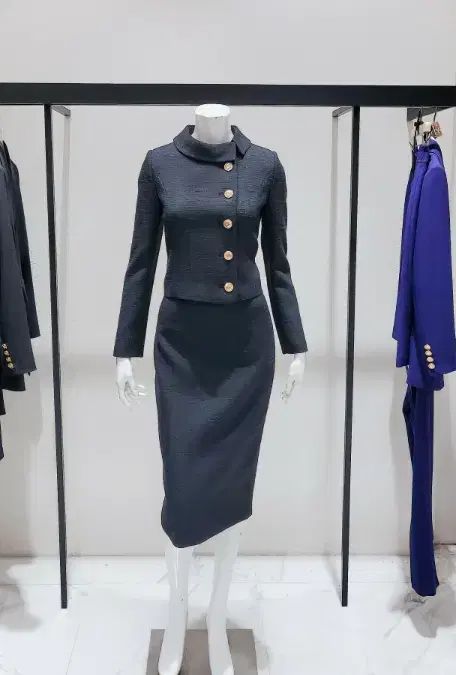 モジョエスピン GOLD ボタン ツイード ジャケット スカート グリッター セットアップ 55 サイズ