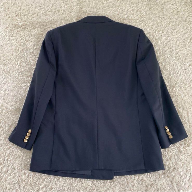 極美品！BURBERRY 紺ブレ ダブル 金ボタン ホースロゴ モヘヤ - メルカリ