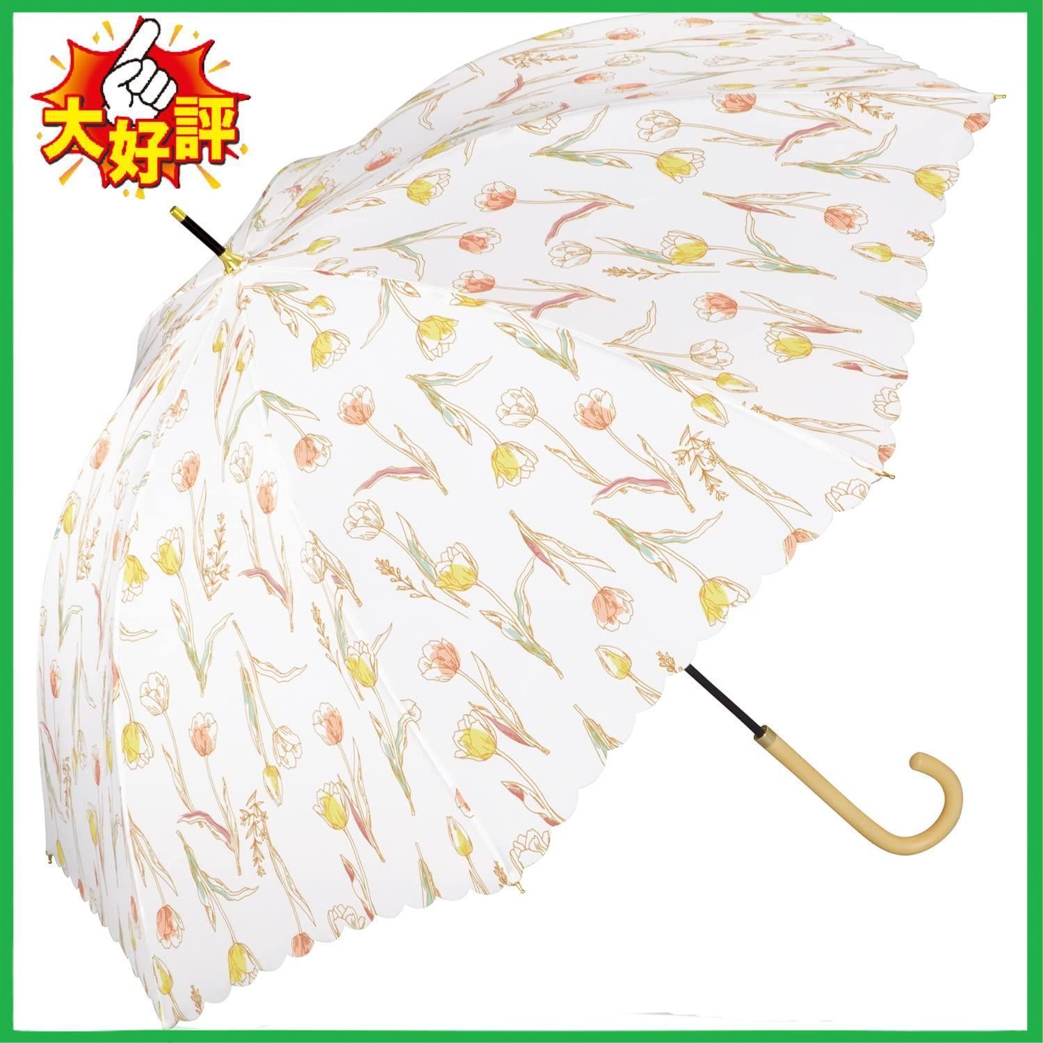 □【202】Wpc. 雨傘 ヴィンテージチューリップ オフ 長傘 58cm レディース 晴雨兼用 大きい 花柄 4719-02-001