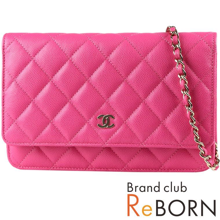 未使用品〕シャネル/CHANEL 新型 マトラッセ チェーンウォレット グレ