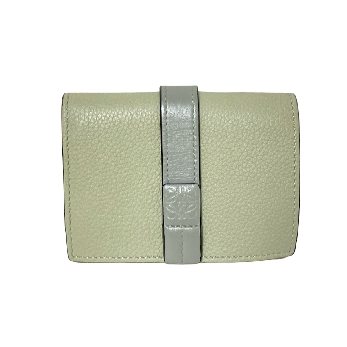 LOEWE ロエベ 3つ折り財布 - ライトグレー×グレー レザー