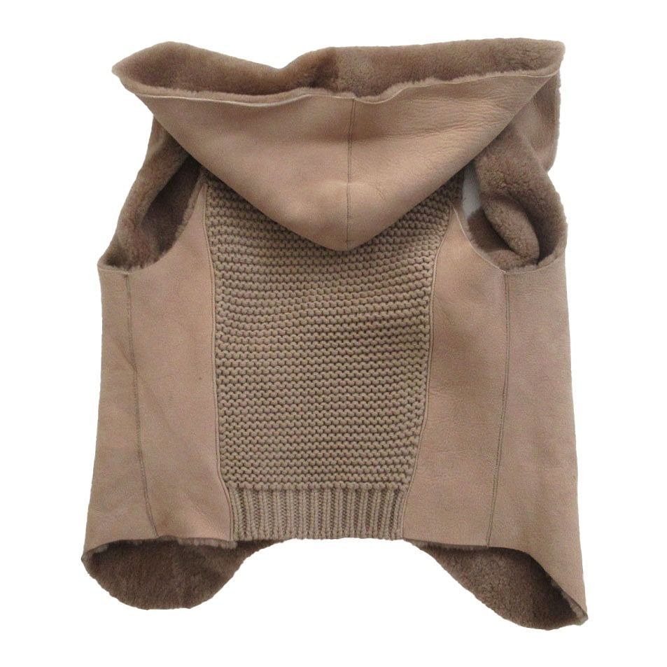 SOV. DOUBLE STANDARD CLOTHING ダブルスタンダードクロージング フーデット ムートンベスト ニット切替 サイズS レディース 【中古】 SOV. DOUBLE STANDARD CLOTHING ダブルスタンダードクロージング