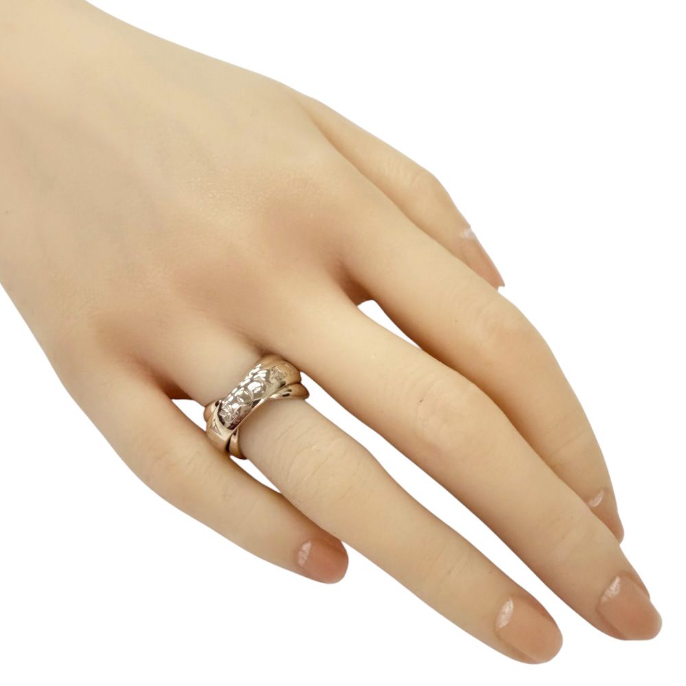 カルティエ トリニティ 3連 リング 指輪 10号 18金 K18ホワイトゴールド レディース CARTIER カルティエ