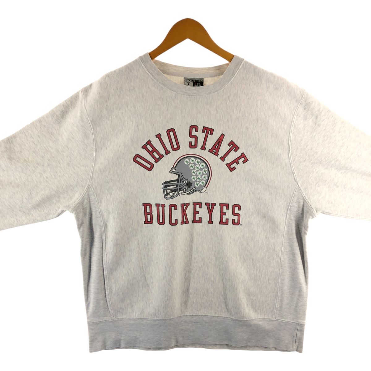 【未使用】スウェットシャツ 古着 J AMERICA OHIO STATE オハイオ州立大学 リバースウィーブ