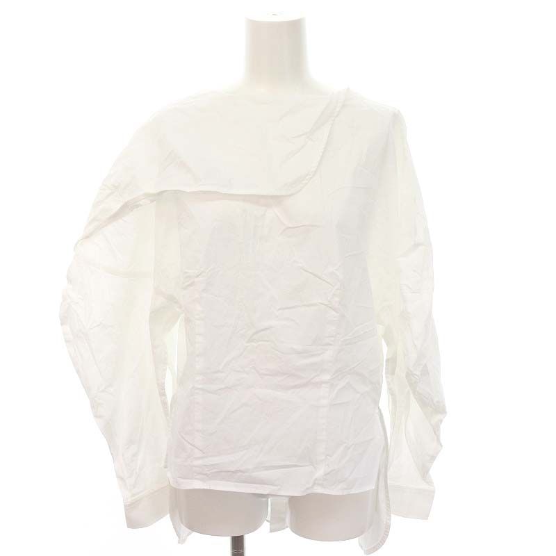 ENFOLDホワイトオーバーサイズボタンシャツ ENFOLD エンフォルド