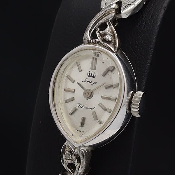 美品！20年もの…TECHNOS シルバー アナログ 時計 cdzuu88201_d11391-2