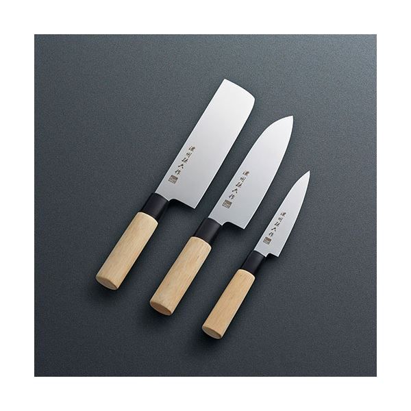 濃州孫六作 和包丁3点セット 黒口輪 K20754618