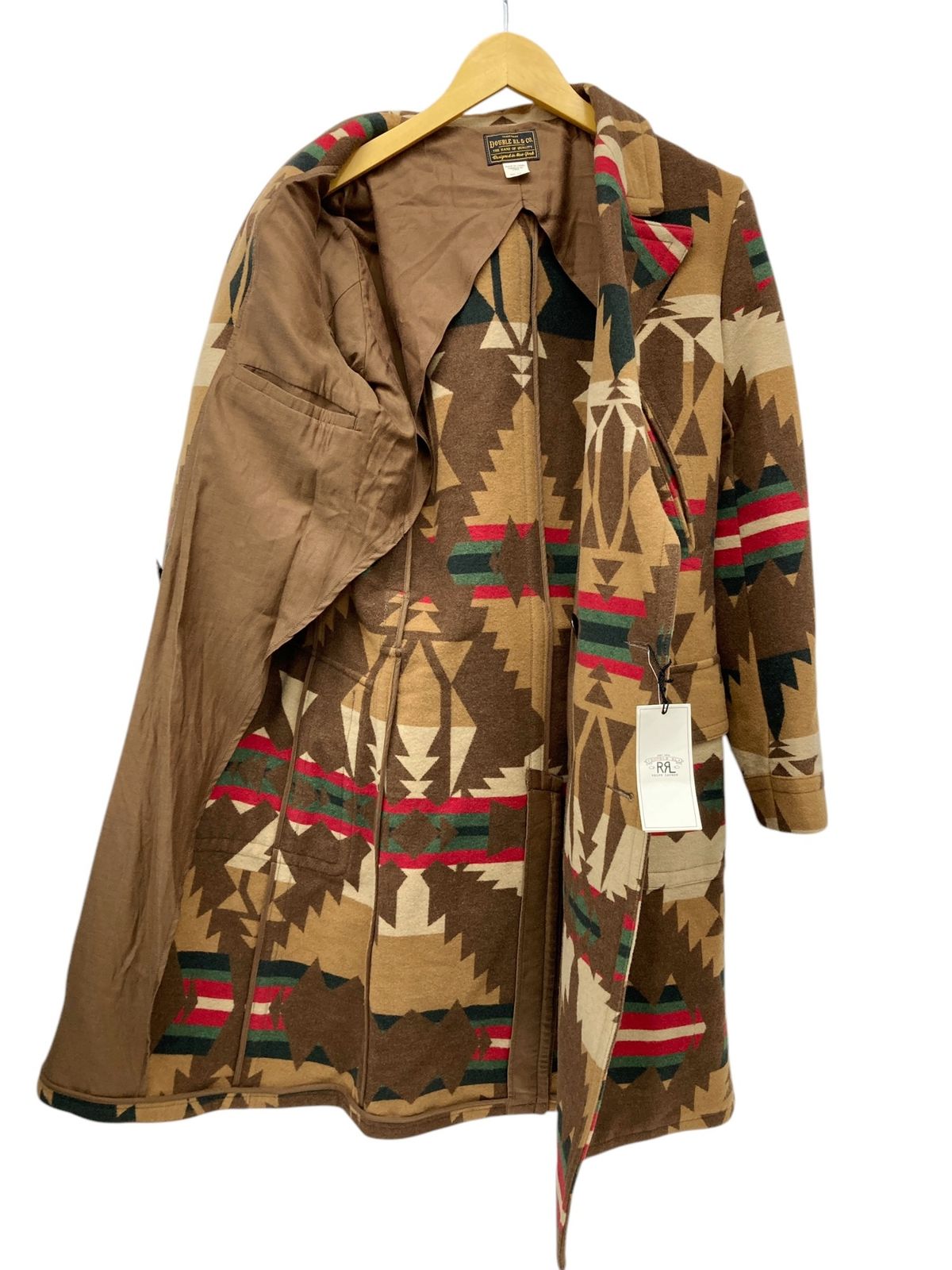 RRL (ダブルアールエル) ラルフローレン ネイティブ柄 ロングPコート