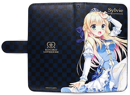 【中古】携帯ジャケット・カバー シルヴィ 手帳型モバイルフォンケース フリーサイズ 「金色ラブリッチェ」 SAGA PLANETSショップグッズ