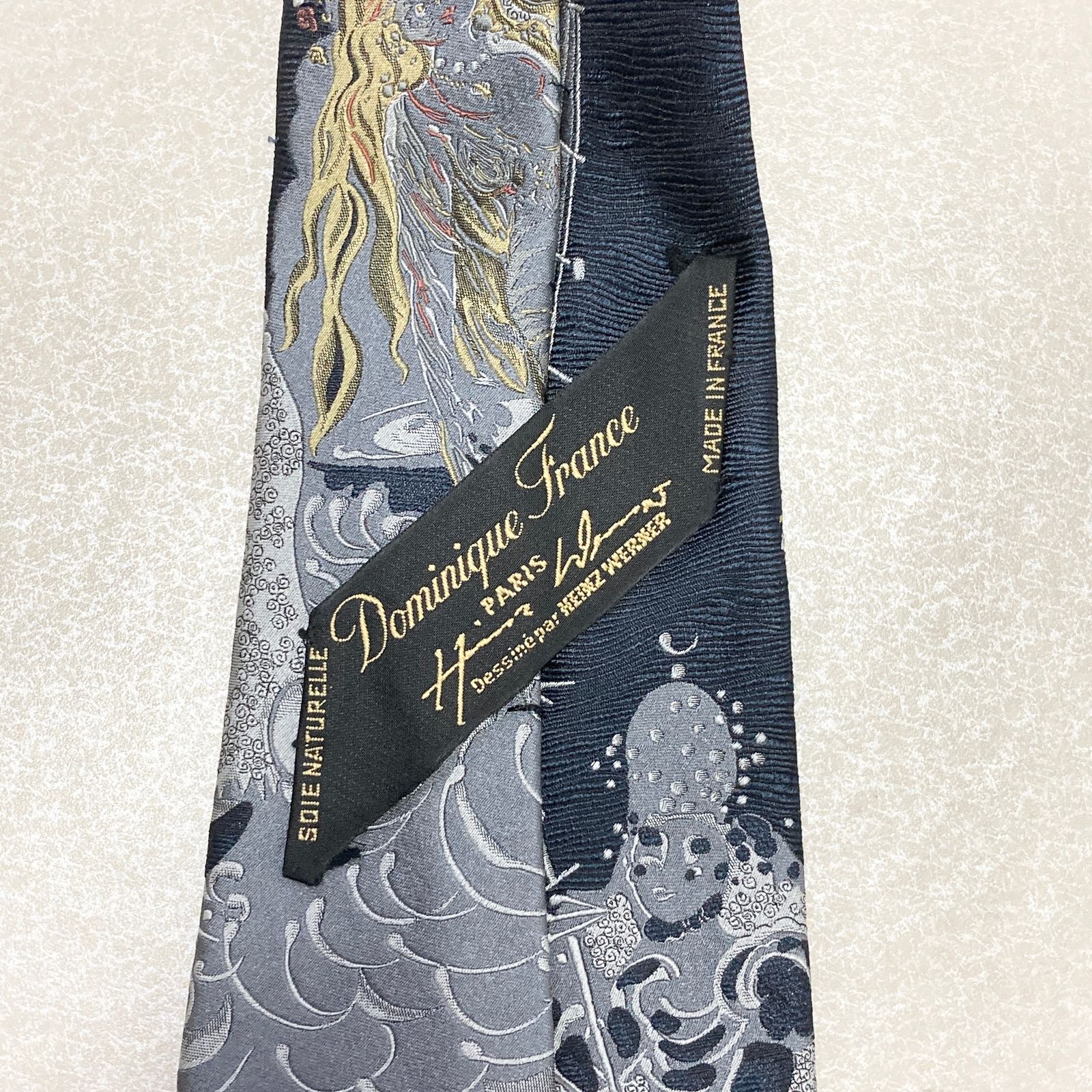 ドミニクフランス ハインツヴェルナー ネクタイ 幾何学 騎士柄 高級