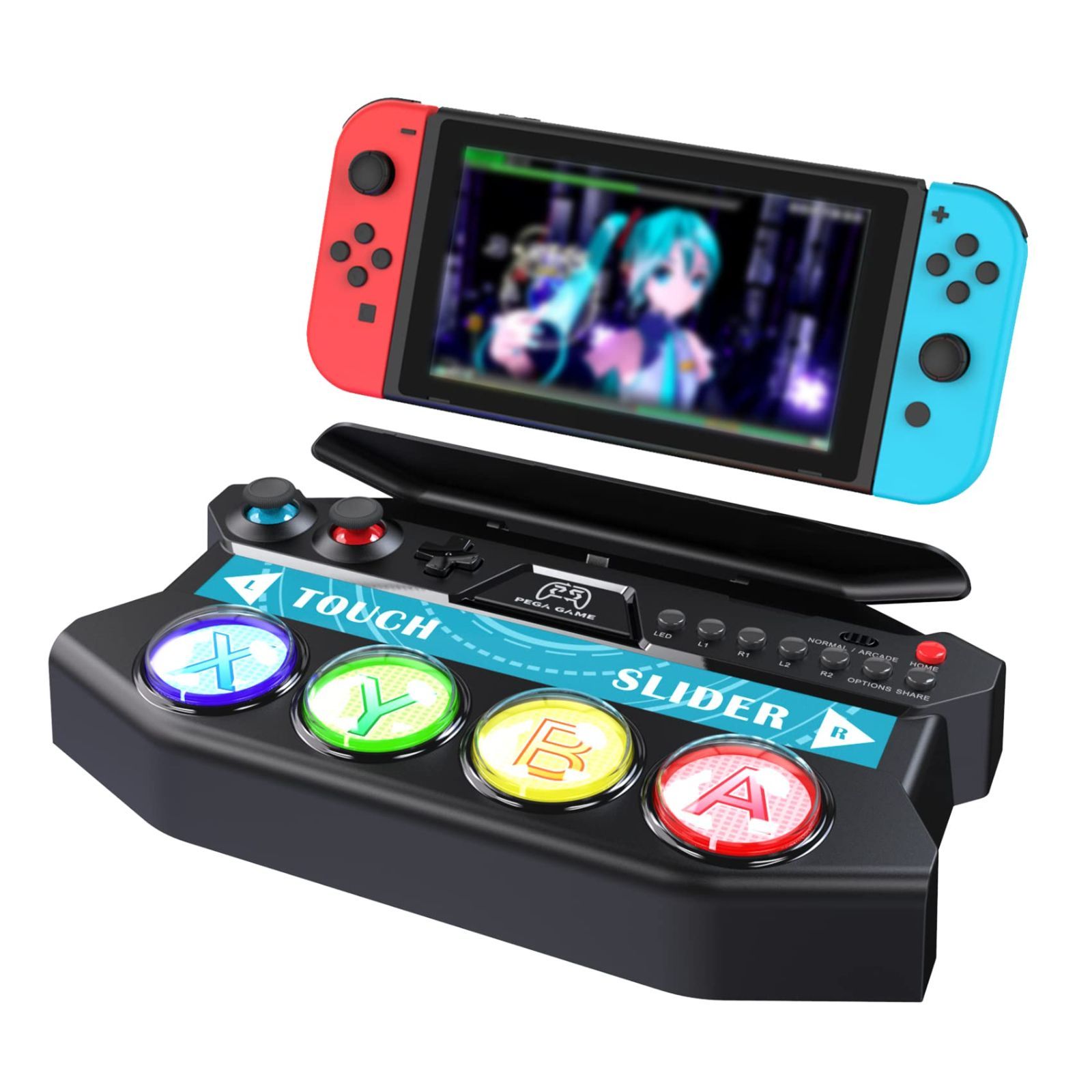 特価セール】game pega 静音ボタン コントローラー アケコン Switch