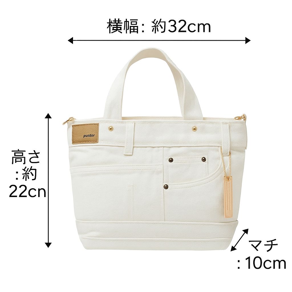 №769whiteDENIM✖️ミントグリーン✨️ToteBAG⚮̈♥ 白デニム