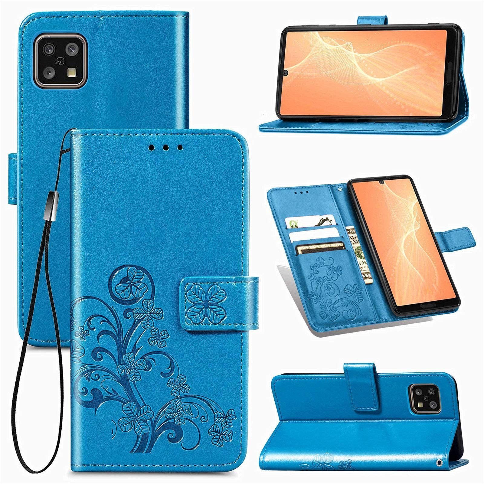 AQUOS sense4 docomo SH-41A sense5G SH-53A au SHG03 sense4 lite sense4 basic ケース 手帳型 ノートブック型携帯電話保護カバー多機能携帯電話ホルスター財布携帯電話ホルダーバン