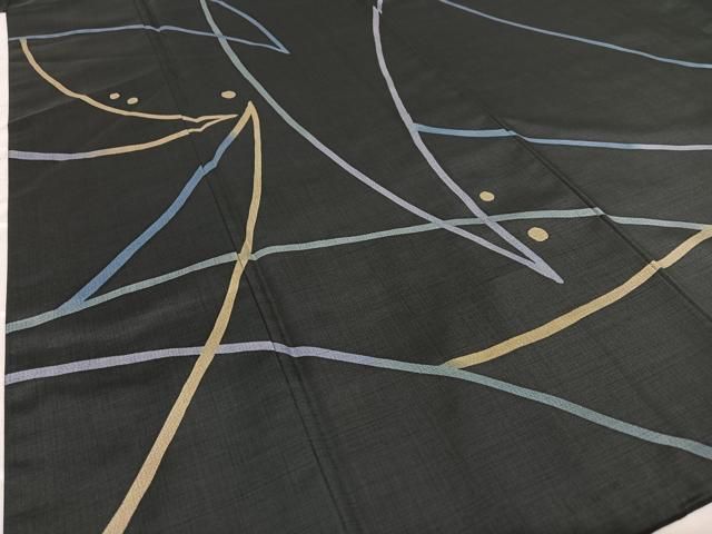 平和屋着物○極上 本場染大島紬 訪問着 幾何学文様 正絹 逸品