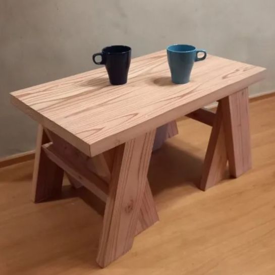 国産杉 どっしり8本脚テーブル スツール 赤みナチュラル 踏み台 ベンチ