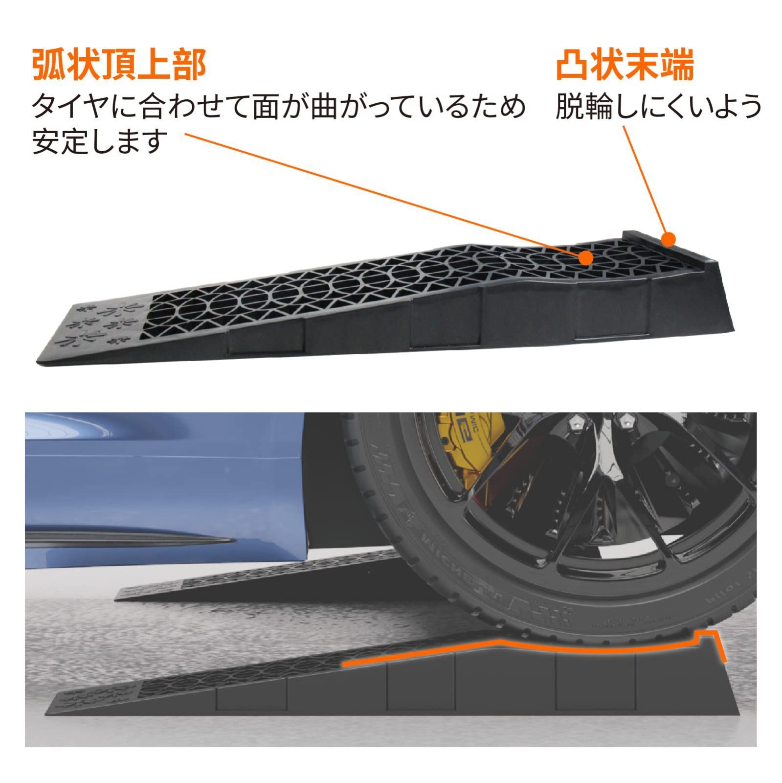 新着商品 OULEME カー タイヤスロープ 車 整備用 低床 油圧ガレージ 
