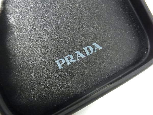 PRADA ブラック レザー ケース　極美品 PRADA プラダ 二つ折り財布 2ML049 QHH メンズ サフィアーノ