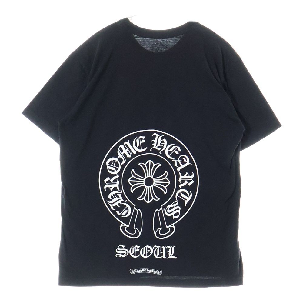 CHROME HEARTS◆ホースシュー ロゴ Tシャツ ソウル限定 ブラック CHROME HEARTS (クロムハーツ) Seoul Horseshoe Tee ソウル