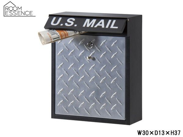 東谷 ポスト シルバー W30×D13×H37 PST-215B 郵便ポスト メールボックス 郵便受け スクエア シンプル モダン メーカー直送 送料無料