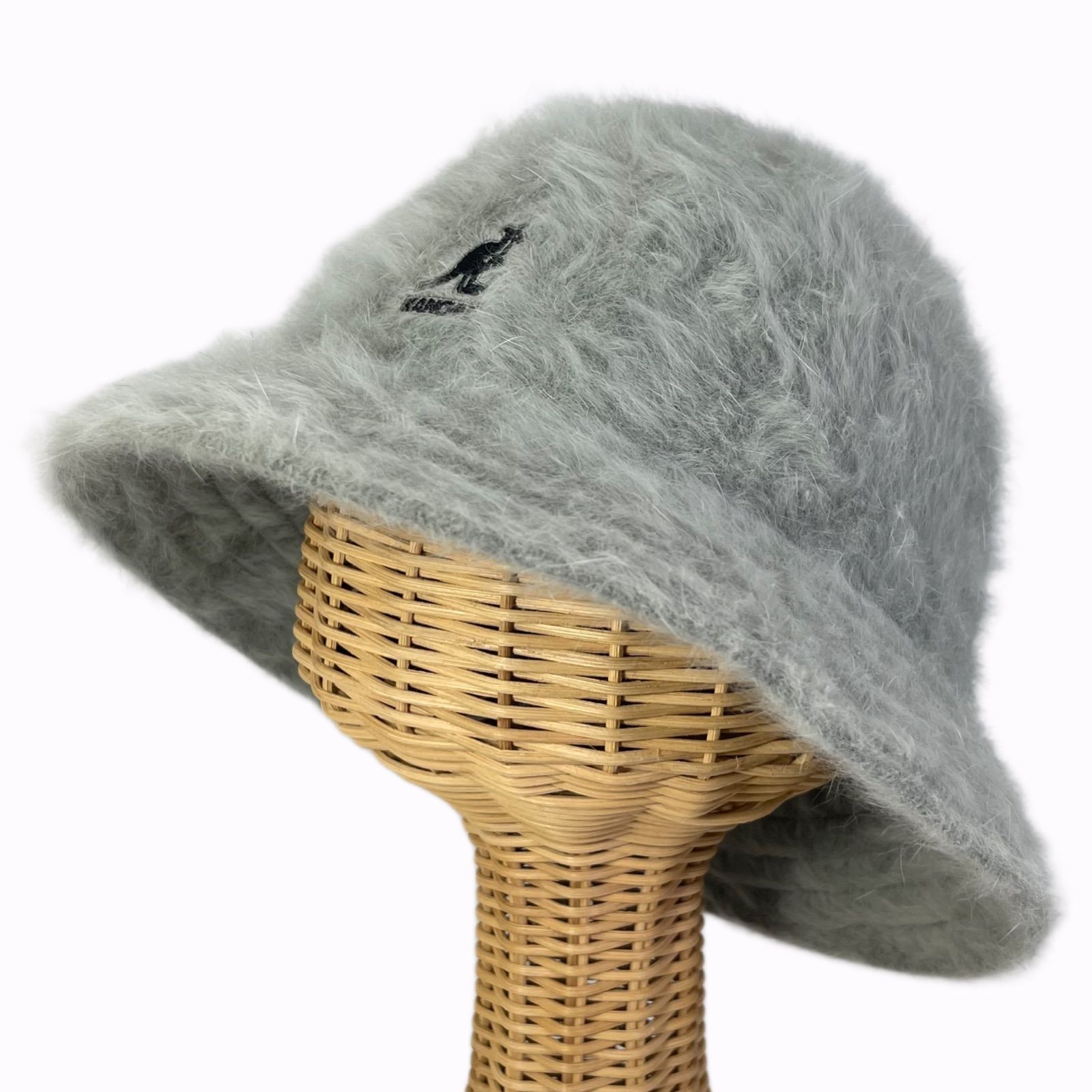 在庫処分SALE！ KANGOL ベル型ハット ファー素材 アンゴラ Gray S