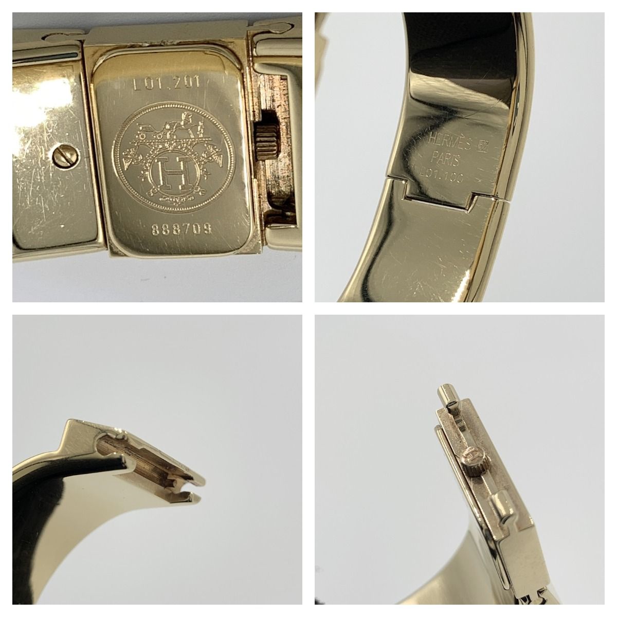 〇〇HERMES エルメス ロケ クォーツ バングル ウォッチ L01.201