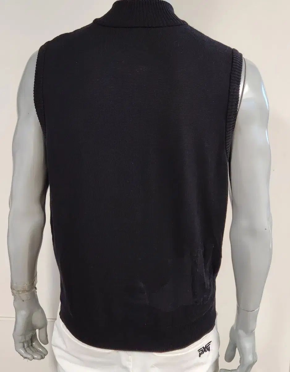 ブラック＆ホワイト ゴルフ 防風 ハーフジップアップニット 100-105