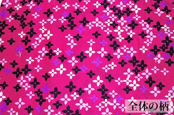 専用です☆アンティーク　マゼンタピンク百花繚乱の着物単品 マゼンダ色地に菖蒲 浴衣単品 ゆかた レディース 女性