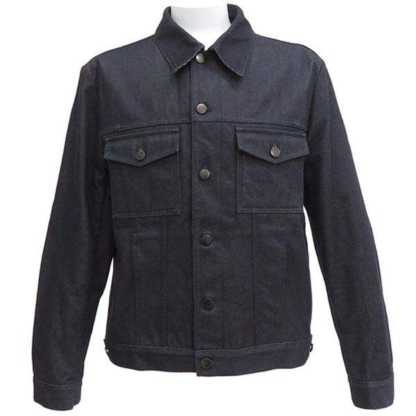 ルイヴィトン LOUIS VUITTON デニムジャケット Gジャン ジャケット コットン ネイビー #52 ガンメタル金具 ダークネイビー 【中古】