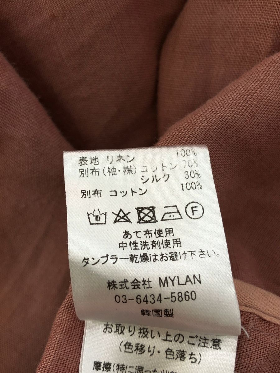 MYLAN (マイラン) 半袖リネンドレス MY19SS-OP030 ワンピース