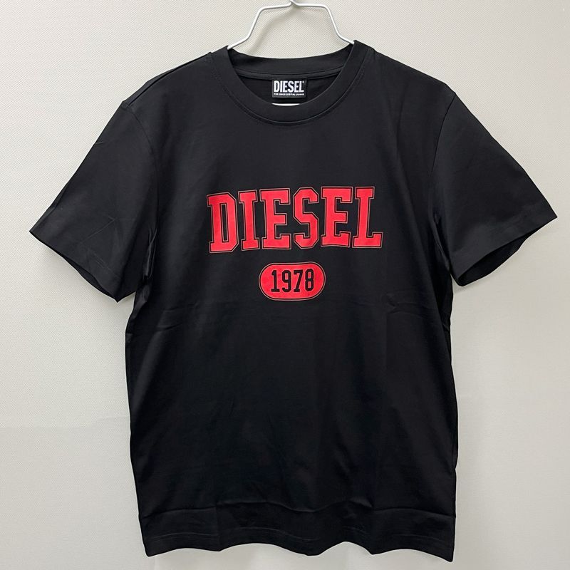 DIESEL ディーゼル 新品 半袖 Tシャツ 丸首 A16848 RPATI 900 黒