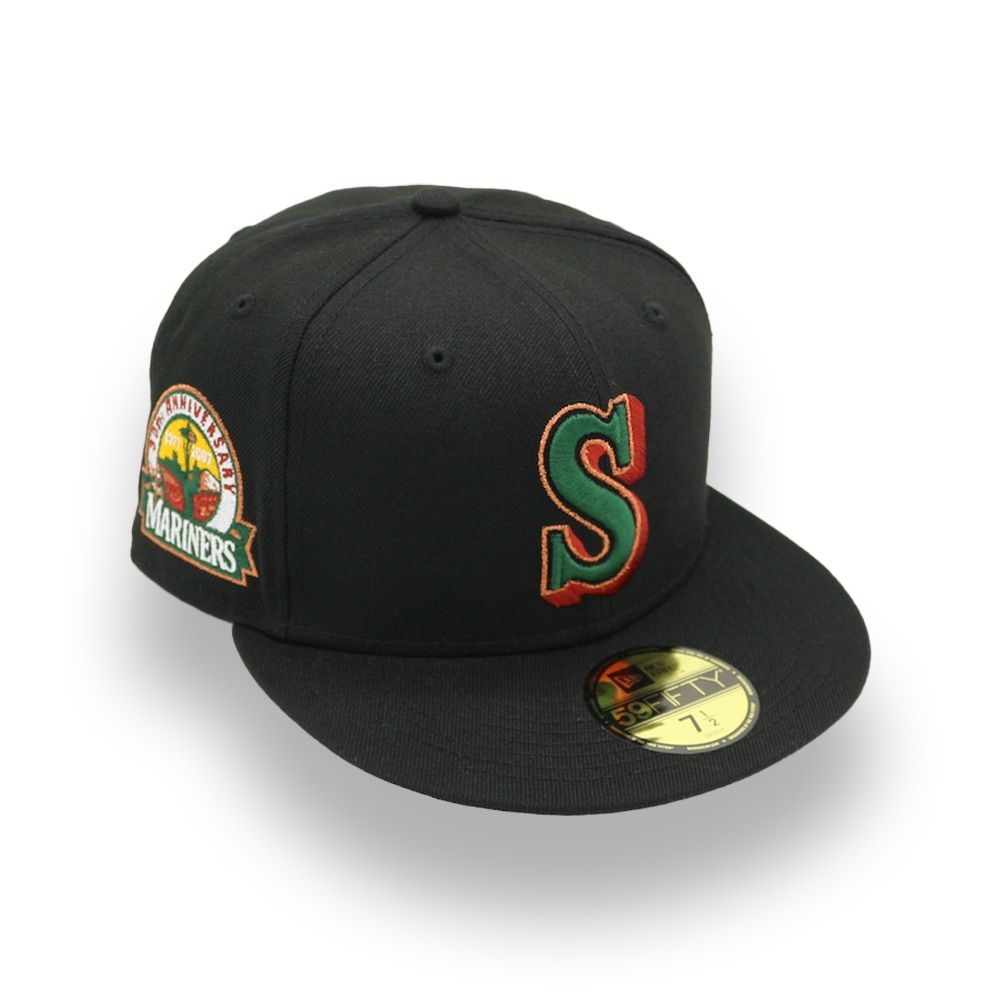 日本未発売 ニューエラ シアトル・マリナーズ 30周年記念 キャップ / NEW ERA SEATTLE MARINERS 30TH  ANNIVERSARY SIDE PATCH 59FIFTY CAP [BLACK] - メルカリ