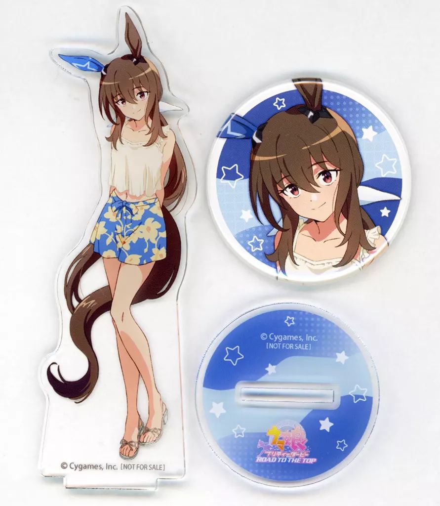 中古】グッズセット アドマイヤベガ 描き下ろしアクリルスタンド＆缶