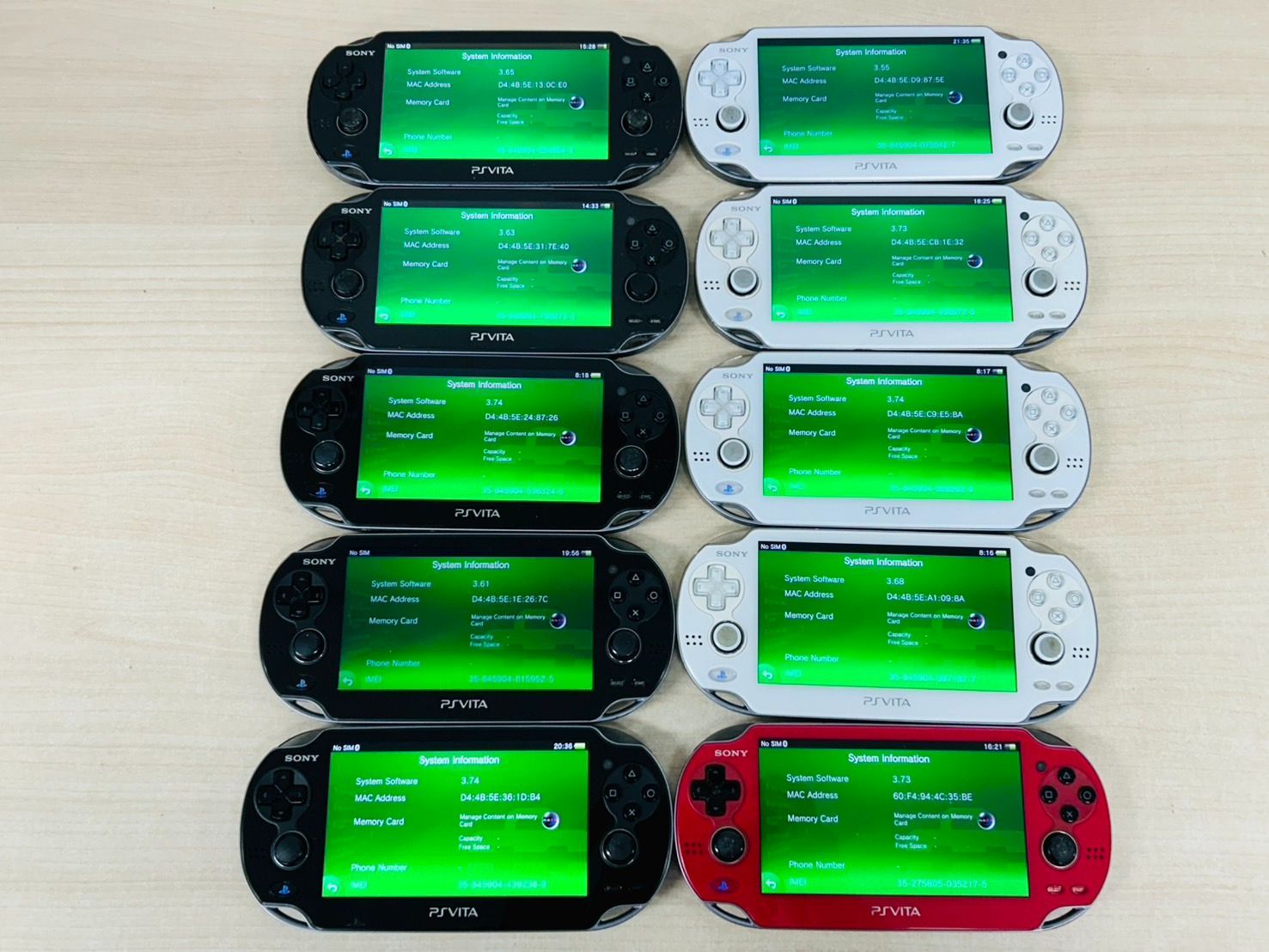 早い者勝ち！ Sony Vita 1100 Black White Blue 10台 動作確認済み HMG-1