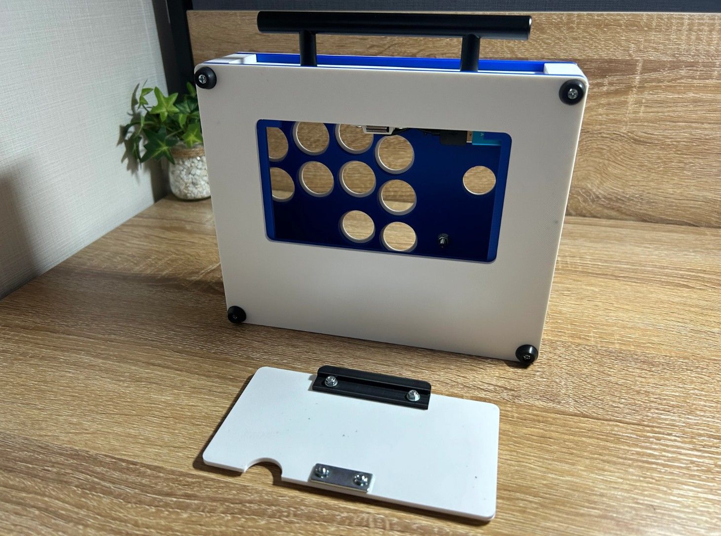 【自作キット】DP-3/レバーケース/ホワイト×レッド　基板＋マウンター付き 自作キット】DP-3/レバーケース/ホワイト×ブルー基板＋