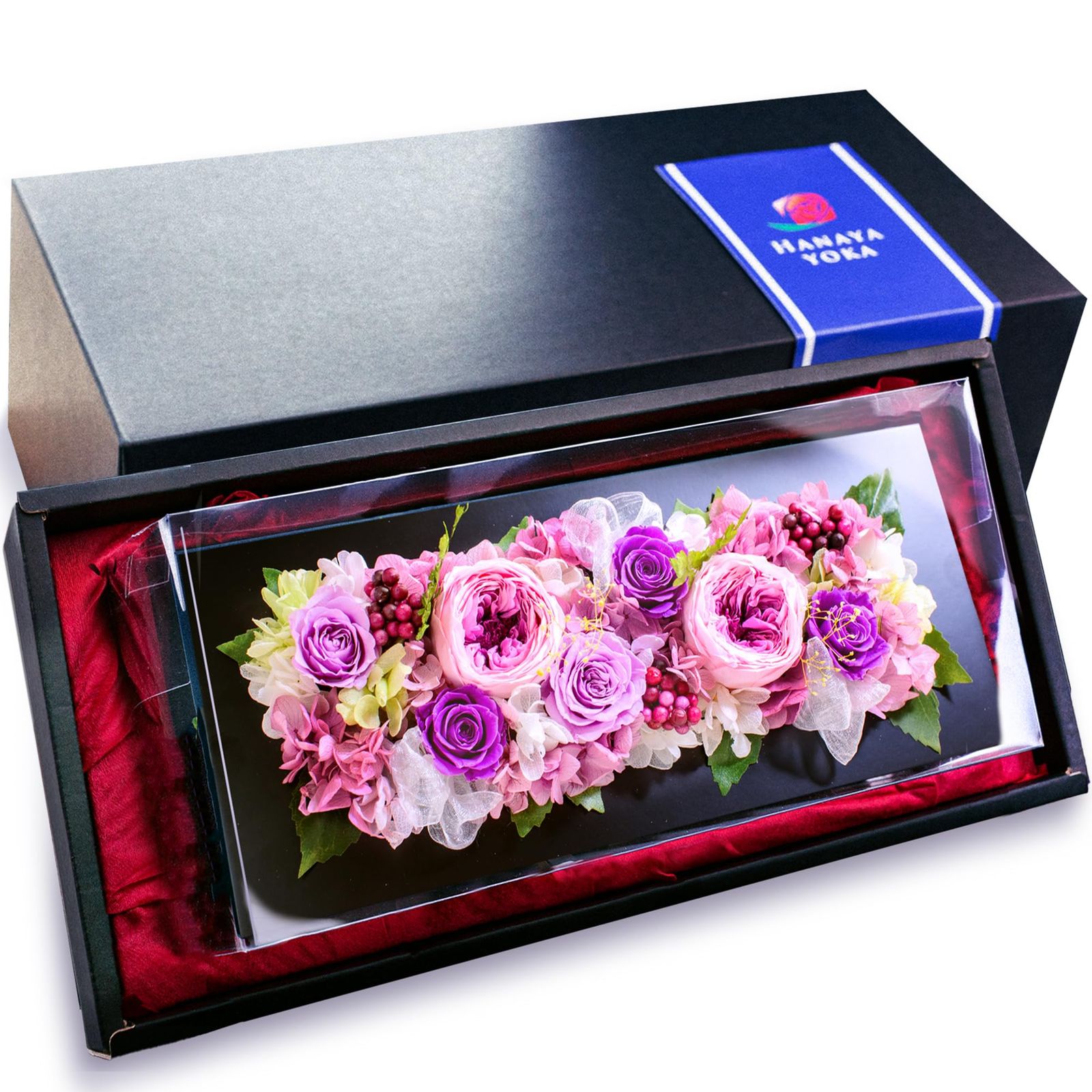 プリザーブドフラワー 古希 お祝い 退職祝い 喜寿 プレゼント 紫 人気 卒寿 米寿 女性 花 男性 ケース入り 化粧箱