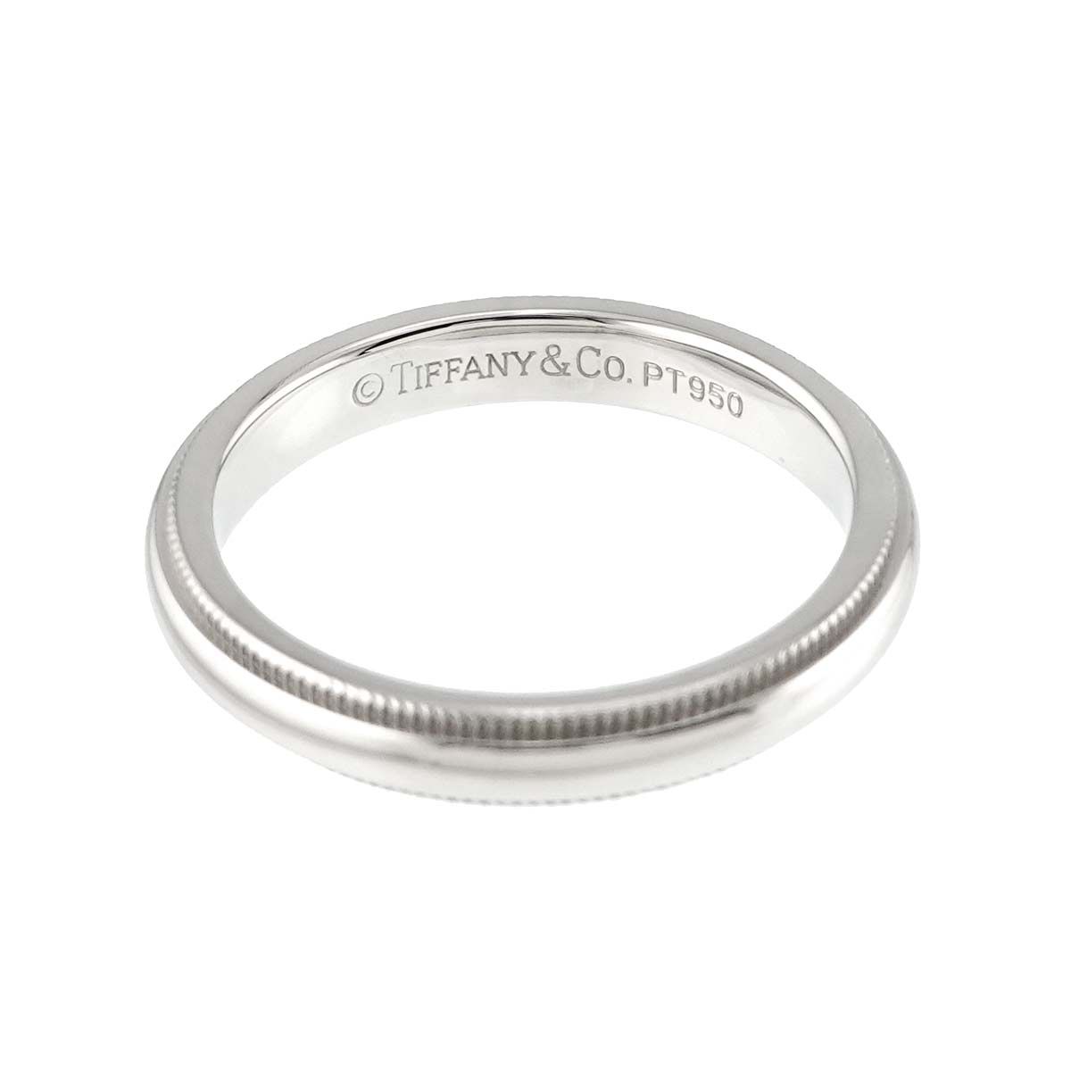 ティファニー TIFFANY&CO. ミルグレイン 10号 リング 幅3mm Pt