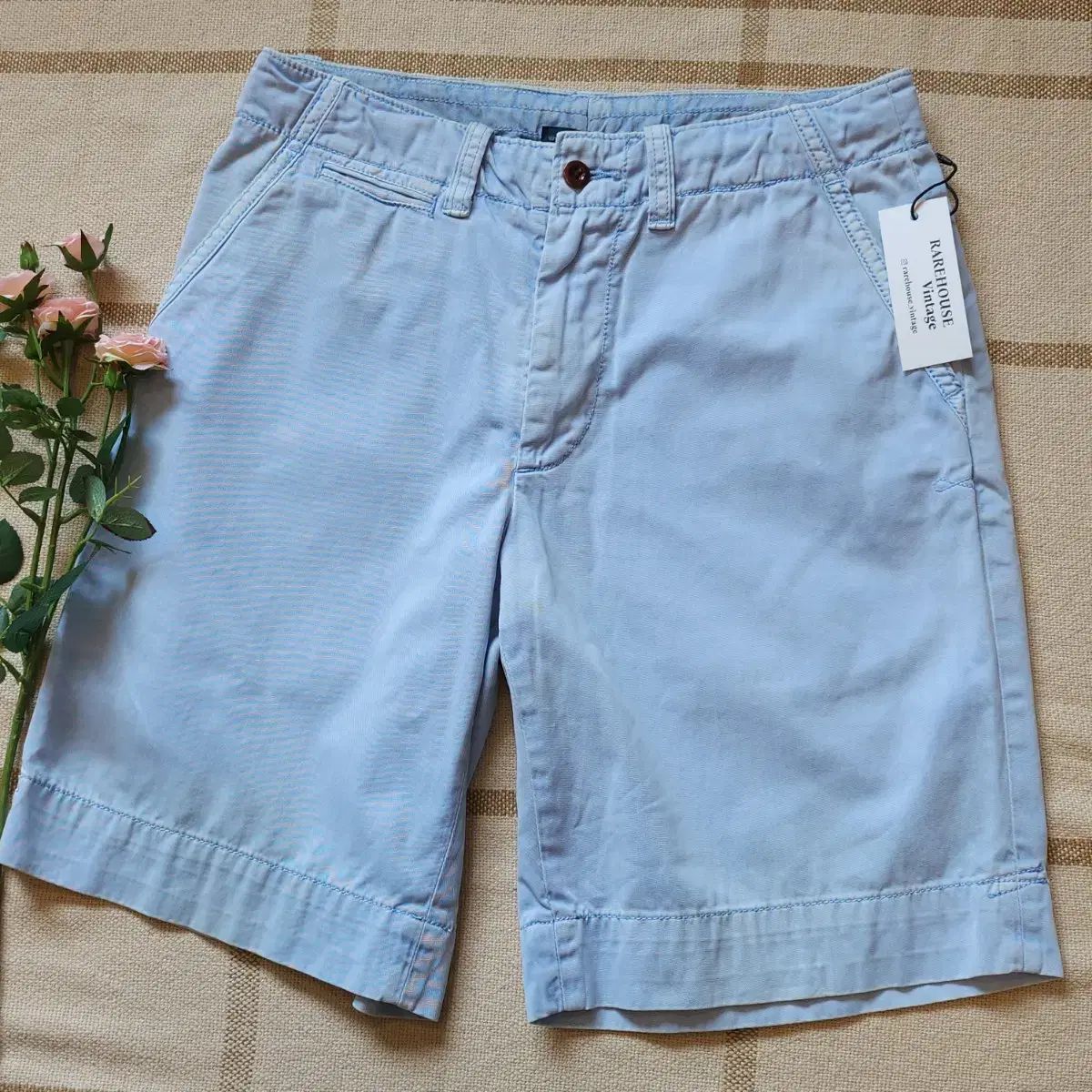 90 ザ イヤーズ ポロ Ralph Lauren ラルフローレン 日焼け ステッチ チノ ハーフパンツ 31