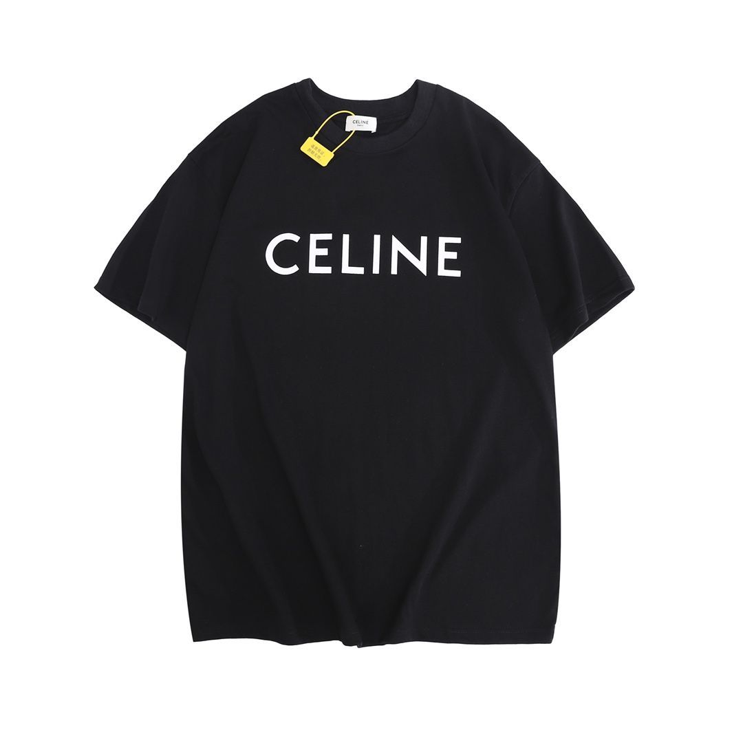 Celine セリーヌ プリントロゴ半袖Tシャツ