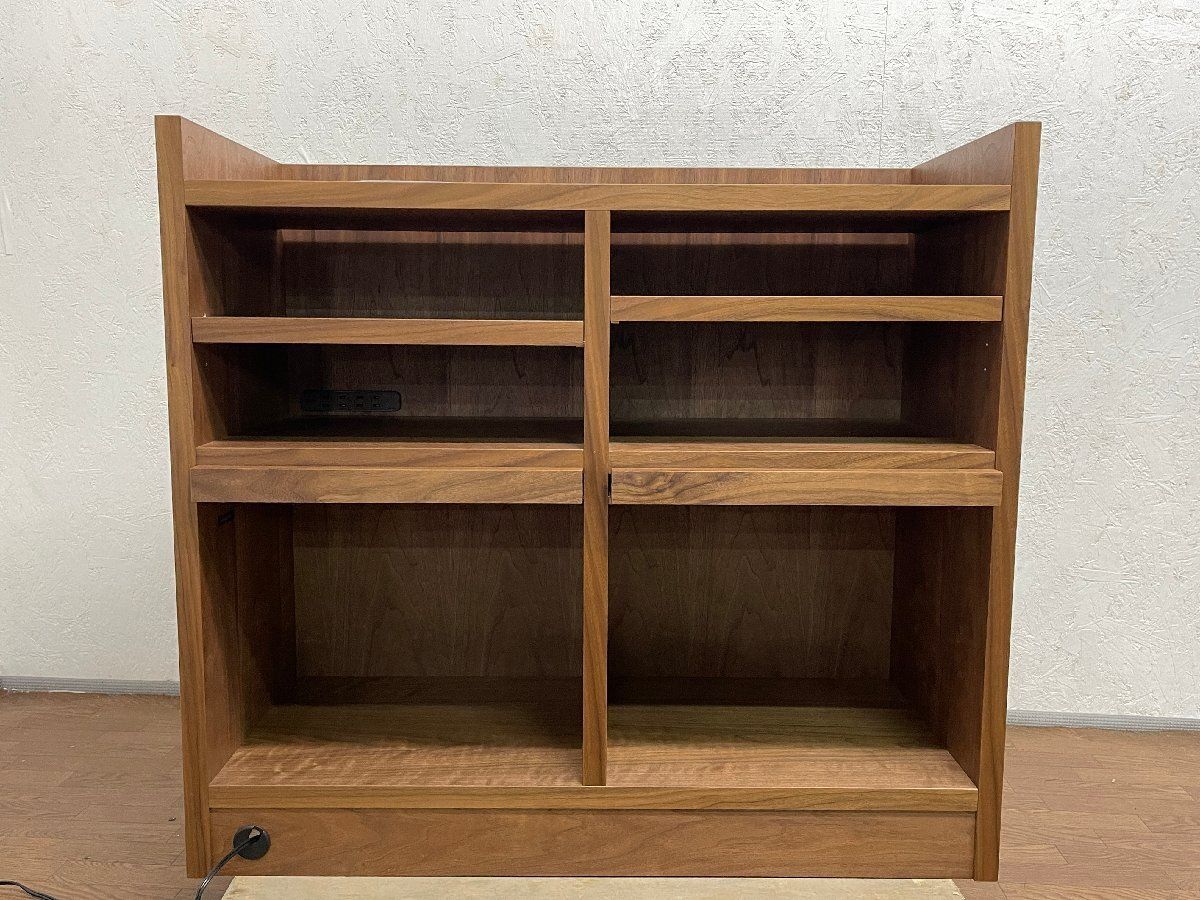 美品 マスターウォール コローバ レコードラック ウォールナット材 サイドボード KOROVA RECORD RACK(4列3段 : 幅150 × 奥行47 × 高さ134 cm)の