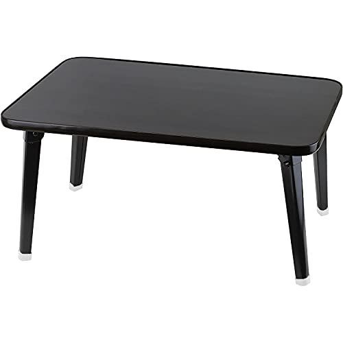 C.木目調UV加工_ブラック_単品 【BLKP】 パール金属 ちゃぶ台 ブラック 幅60cm×奥行40cm×高さ29.5cm ローテーブル 折りたたみ 木目調 表面UV加工 BLKP 黒 N-8337