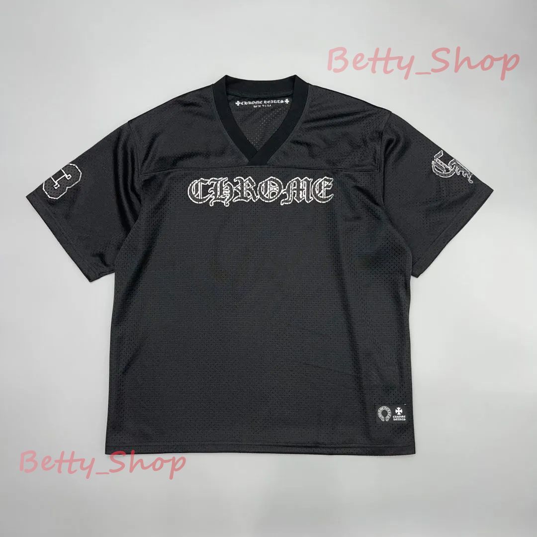 新品未使用 CHROME HEARTS MESH WARM UP JERSEY TEE CHプリントメッシュ半袖Tシャツ ブラック - メルカリ