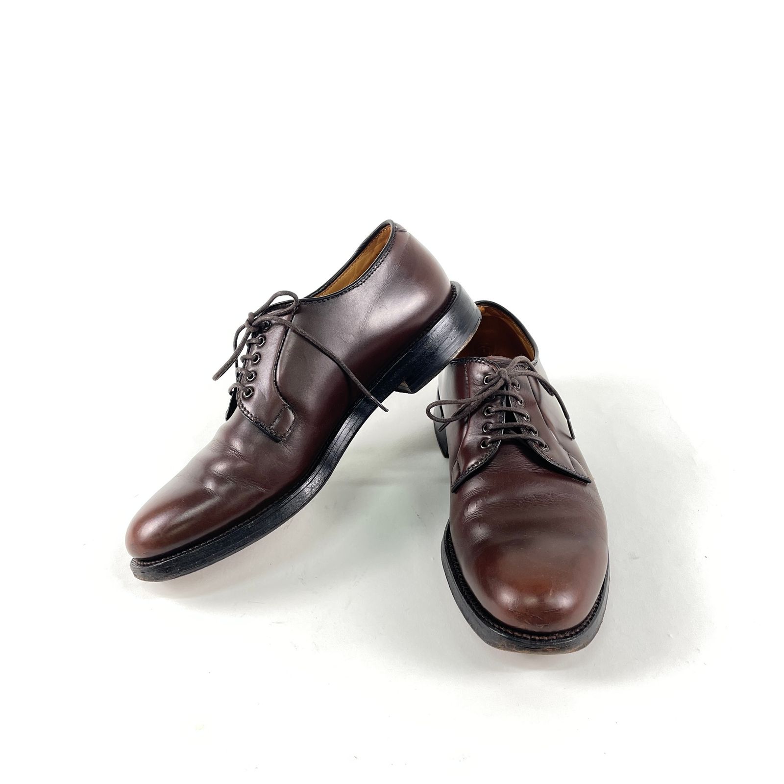 ALDEN BROOKS BROTHERS オールデン ブルックスブラザーズ 00070 プレーントゥレザーシューズ ビジネスシューズ 7|Dワイズ ブラウン