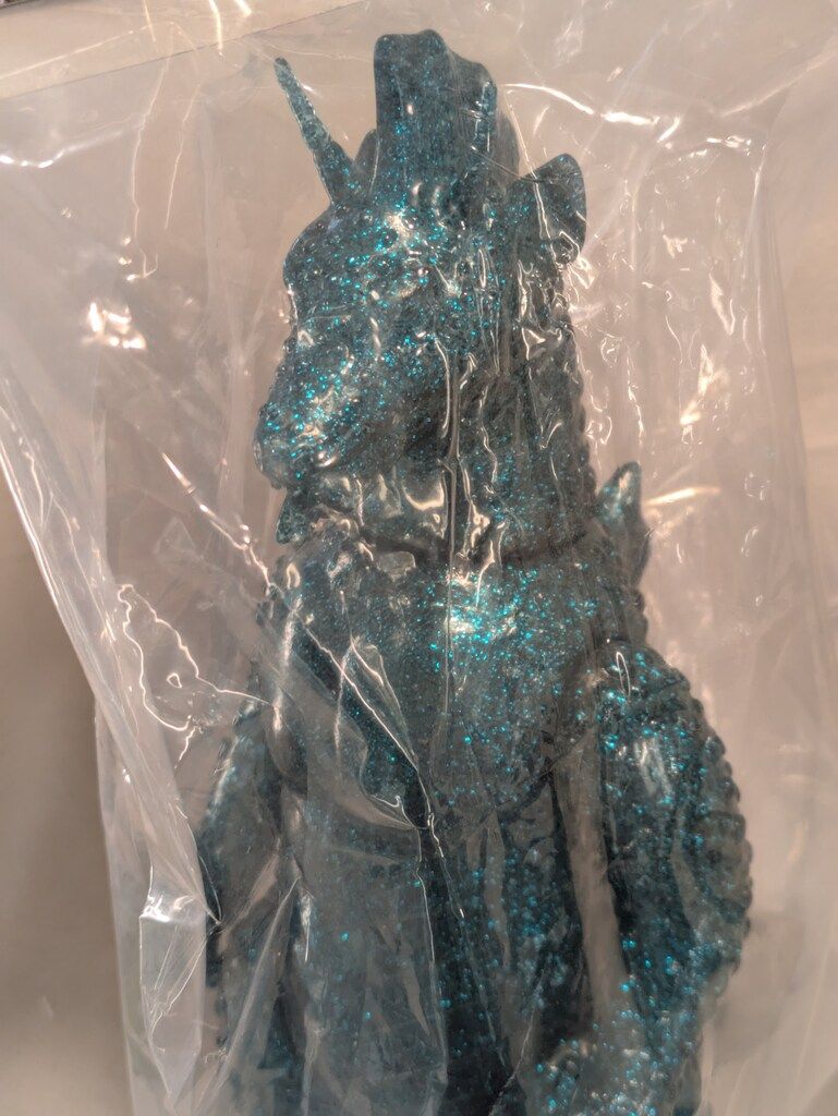 マルサン 世紀の大怪獣 トップ チタノザウルス350 クリアグリーンラメ