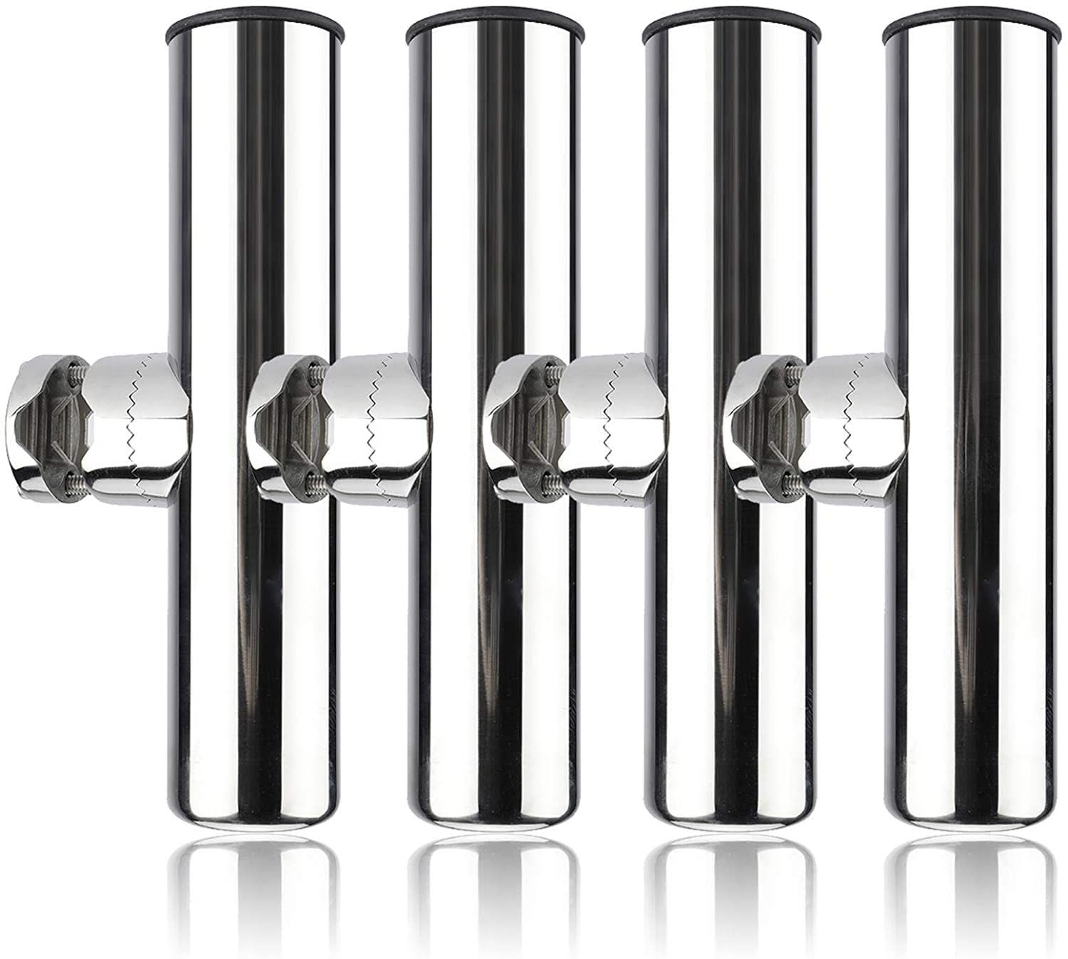 Style 22 25mm 7 8 1インチ 4点 Amarine-made ステンレス製 船竿置き クランプオンロッドホルダー ４個セット 角度調節 六角レンチ付き 22～25mm 7 8～1インチ 4点