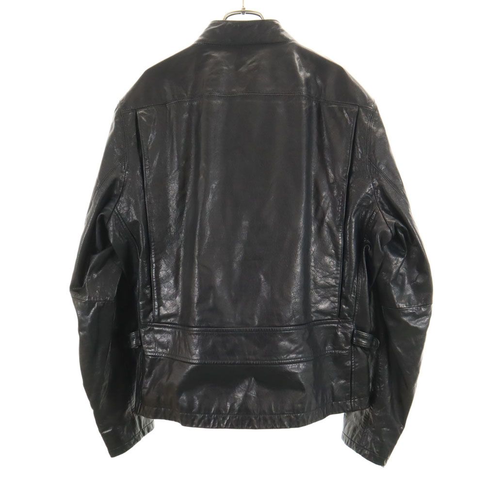 バナナリパブリック レザー シングルライダースジャケット XL ブラック 