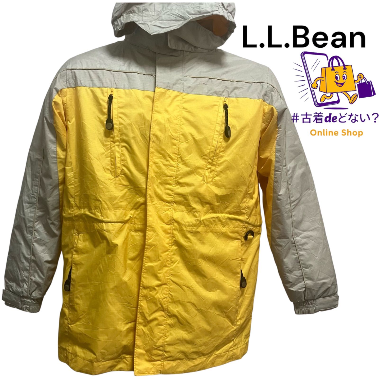 90s L.L.Bean KIDS L14/16 フリースライナー付き3WAYナイロン 