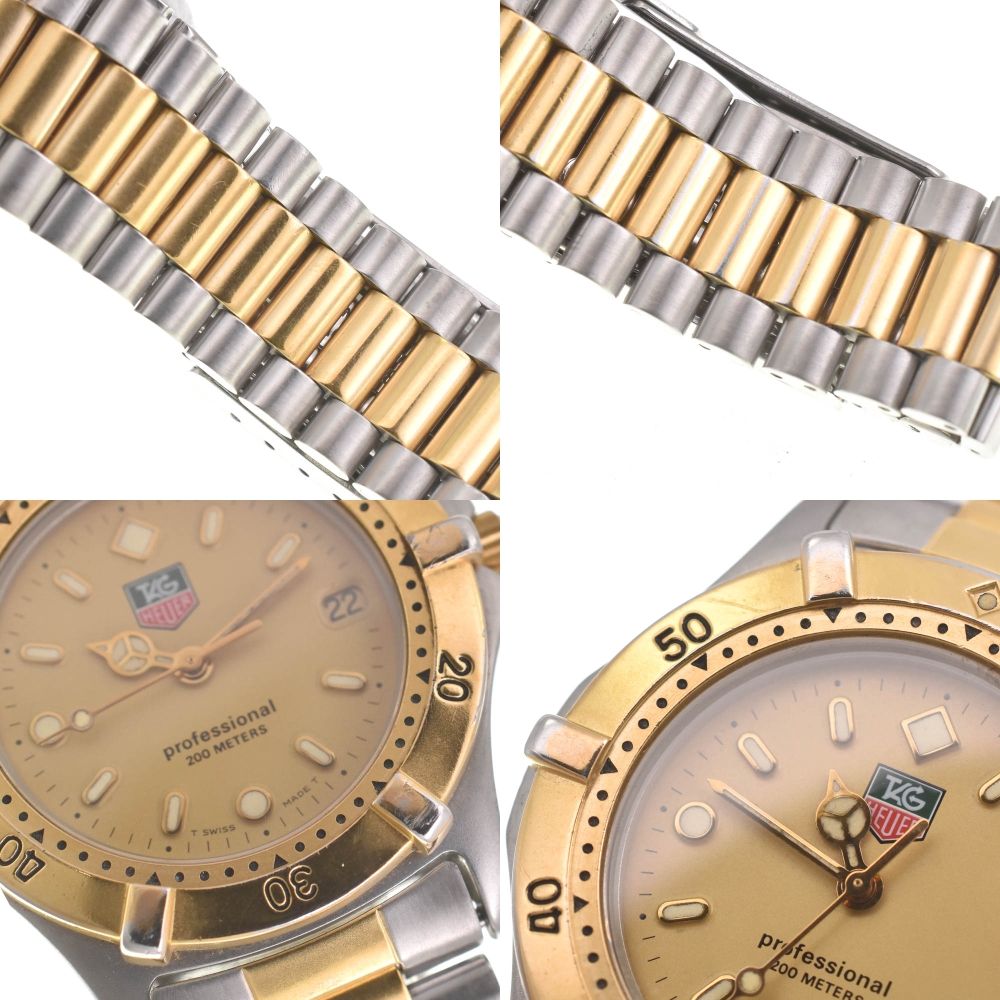 稼働品 TAG HEUER WE1220-R タグホイヤー ゴールド タグホイヤー TAG HEUER WE1220-R プロフェッショナル 2000 クォーツ