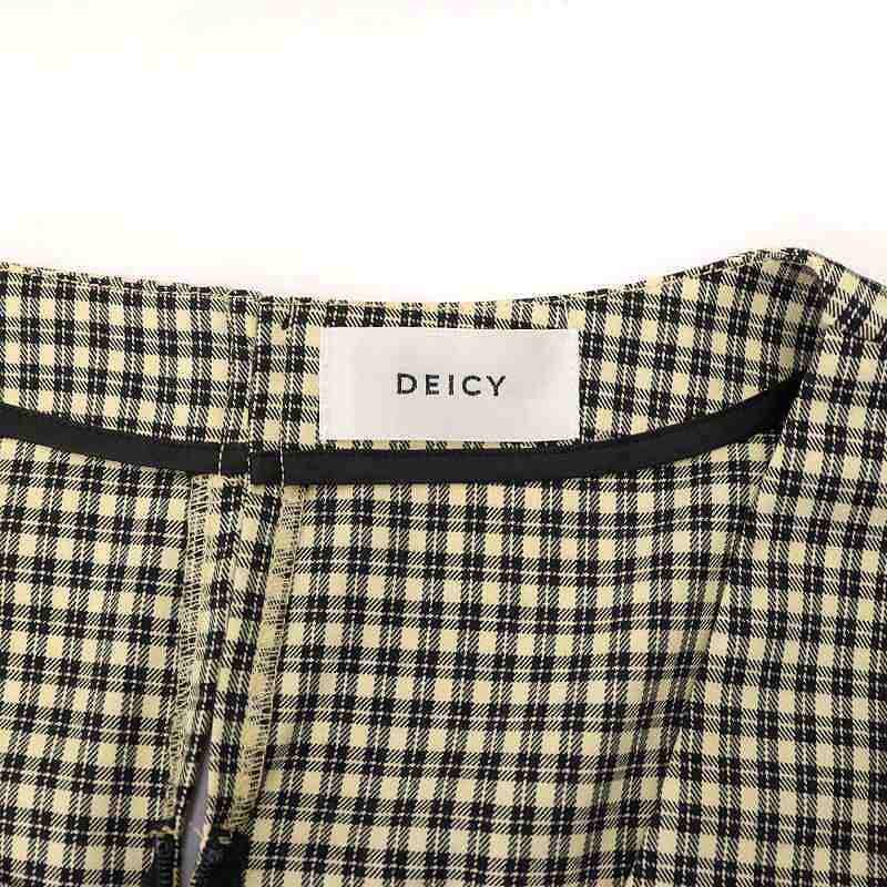 デイシー deicy レースアップチェックワンピース 半袖 ロング 1 S 